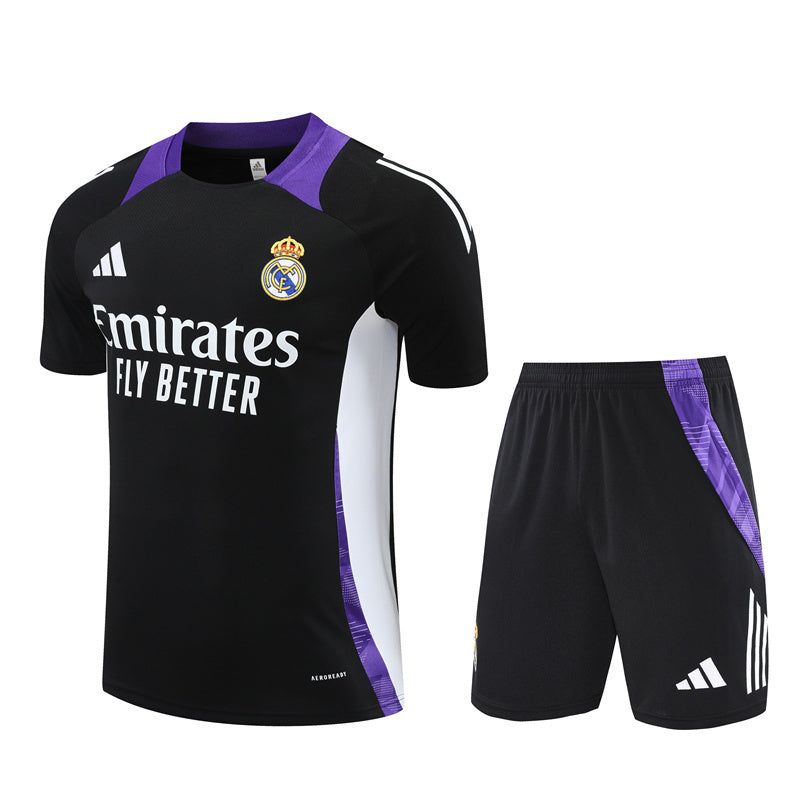 Ensemble d'entrainement real madrid noir et violet 2024/25