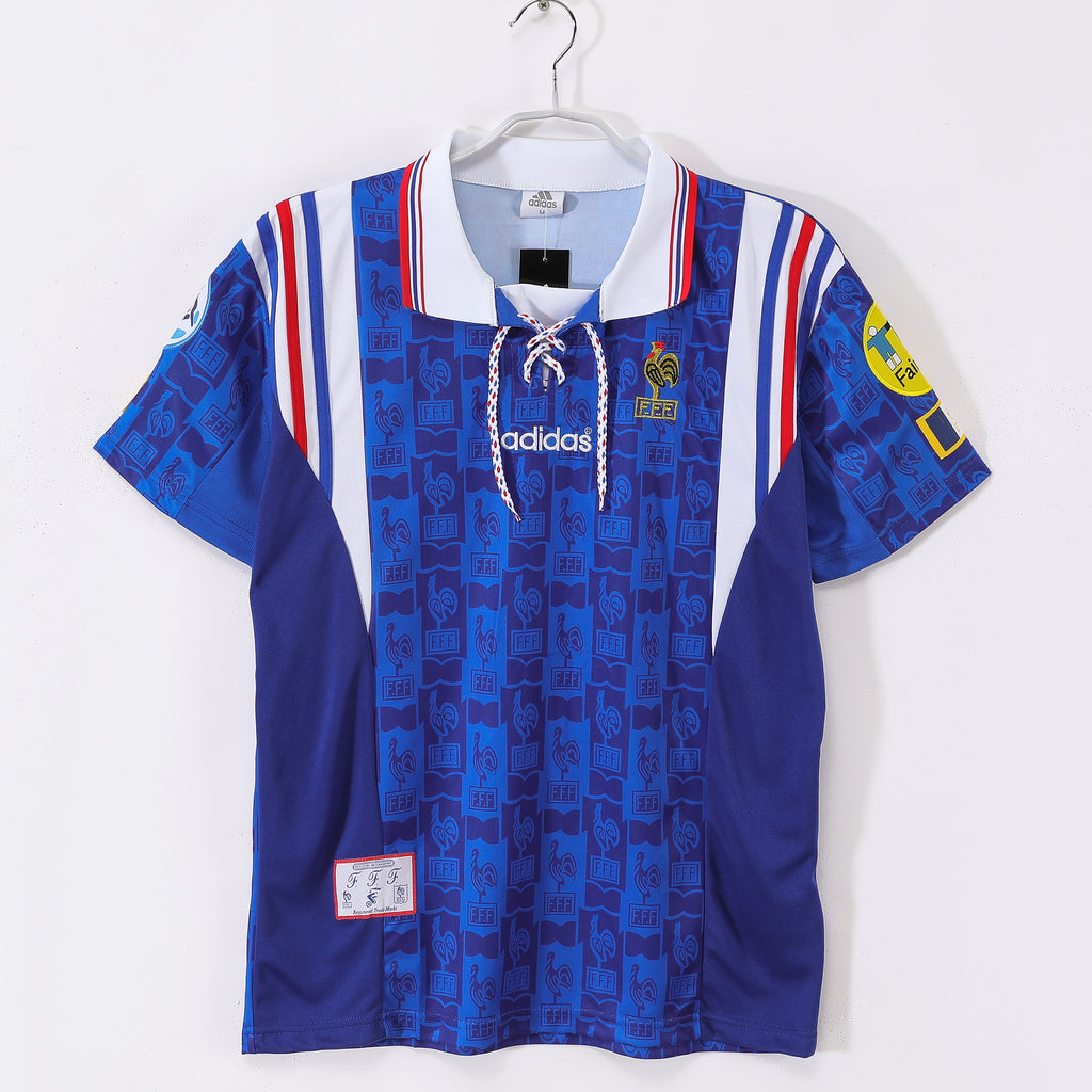 Maillot retro equipe de france bleu 1996