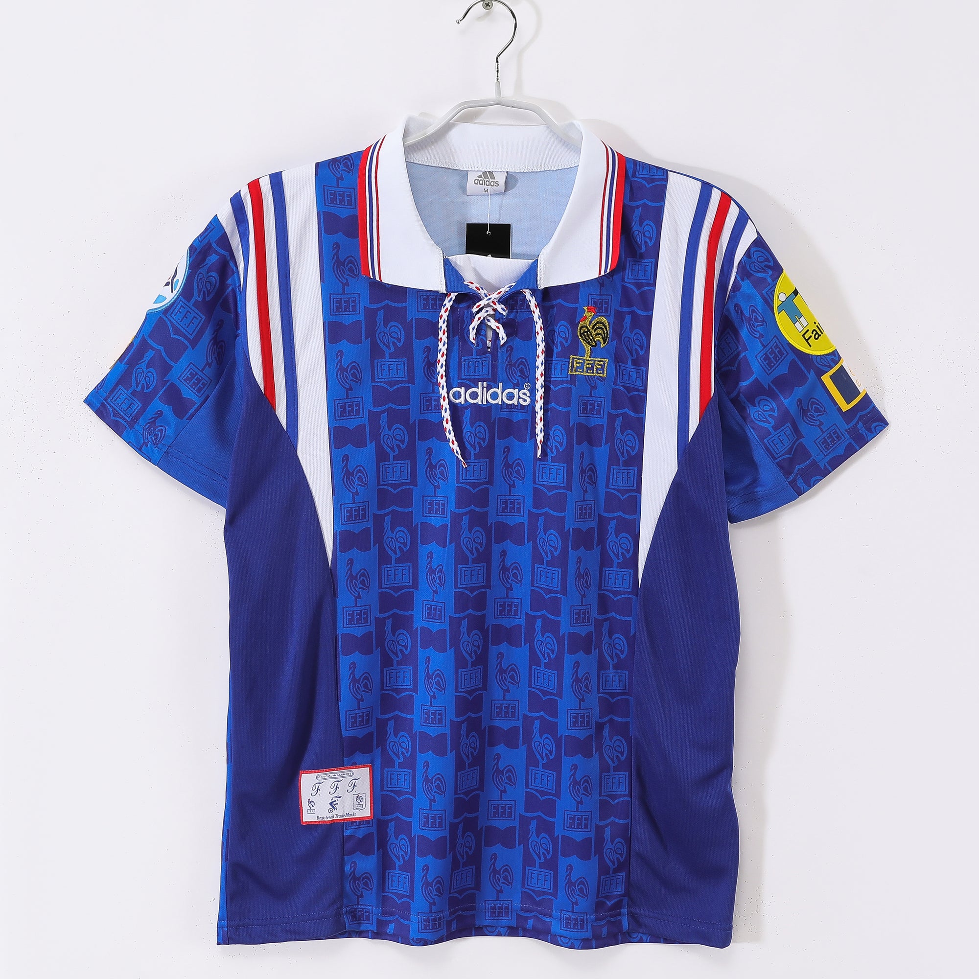 Maillot retro equipe de france bleu 1996