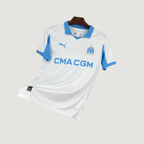 Olympique de Marseille – Maillot Domicile 25/26 – Blanc & Bleu Azur