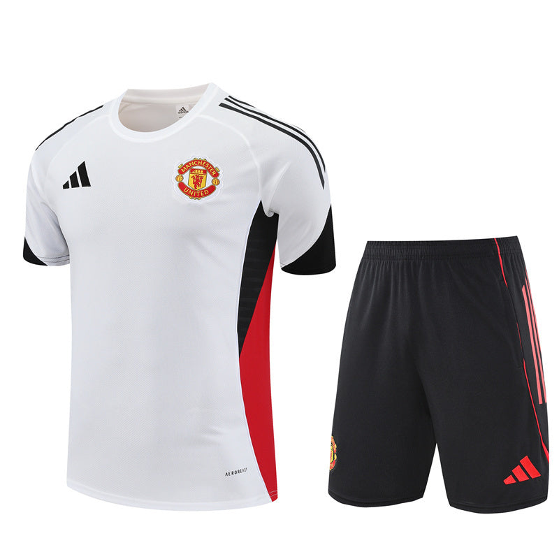 Ensemble d'entrainement manchester united blanc 25-26