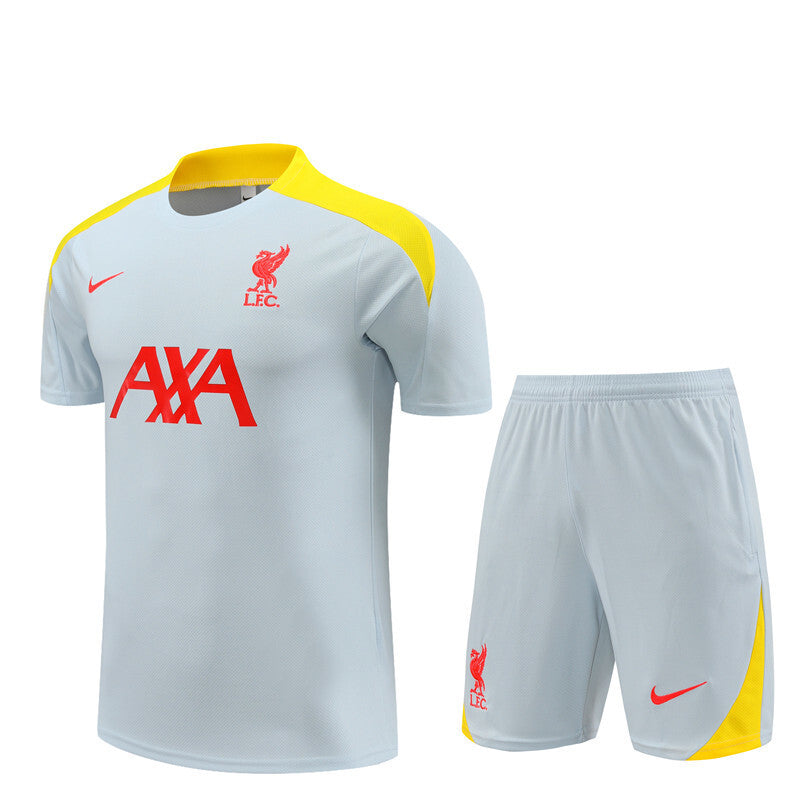 Ensemble d'entrainement liverpool gris et jaune 2024/25