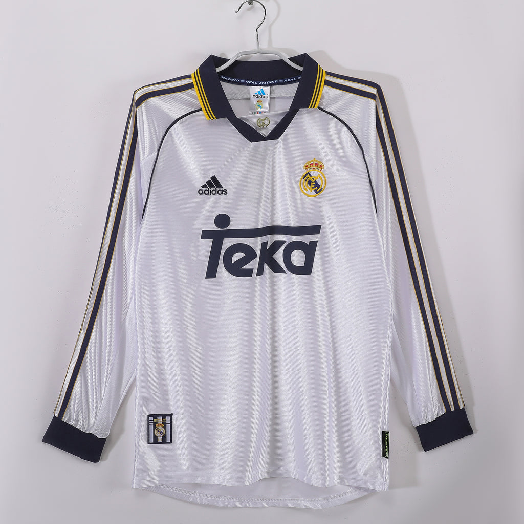 Maillot retro real madrid blanc manches longues 1999/00