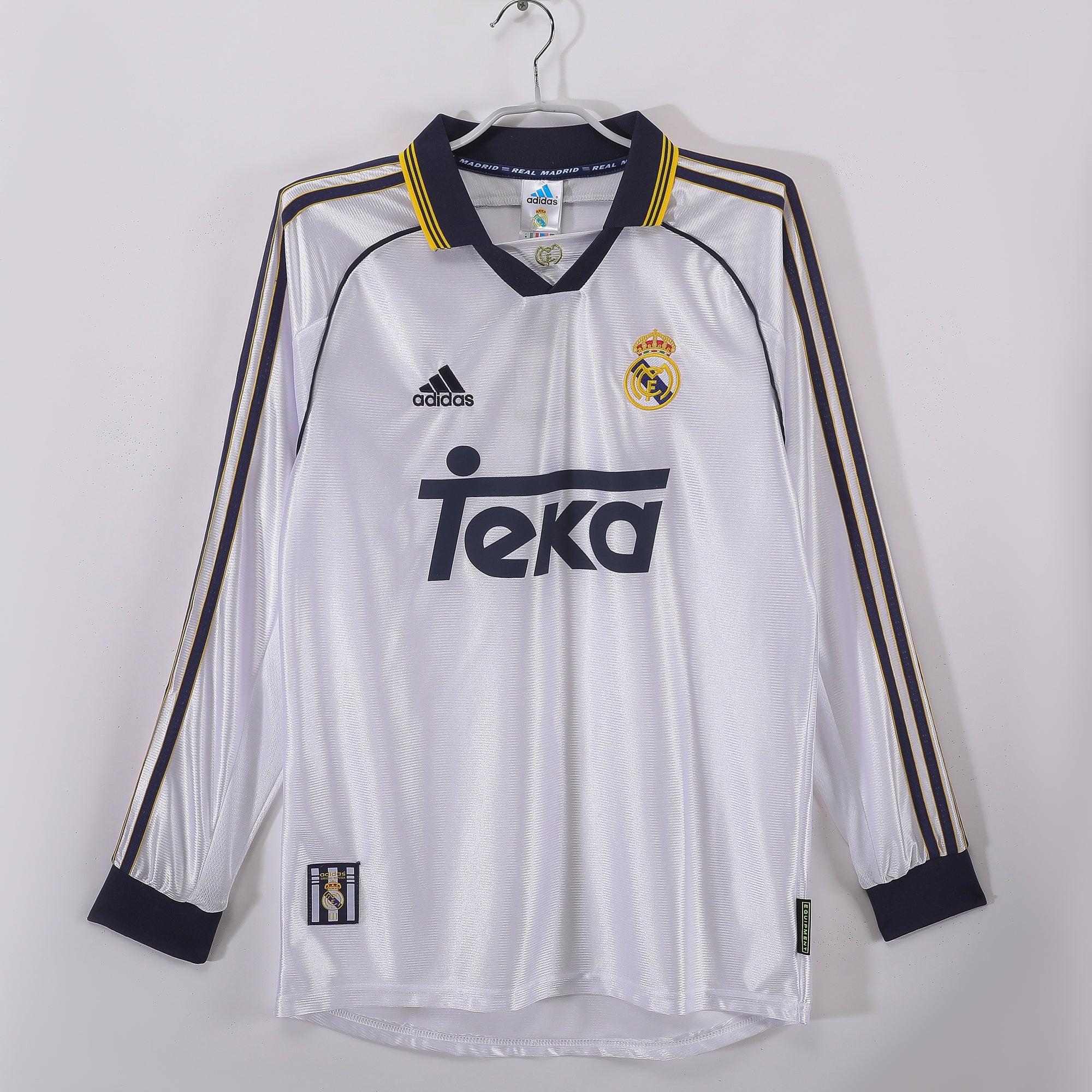 Maillot retro real madrid blanc manches longues 1999/00