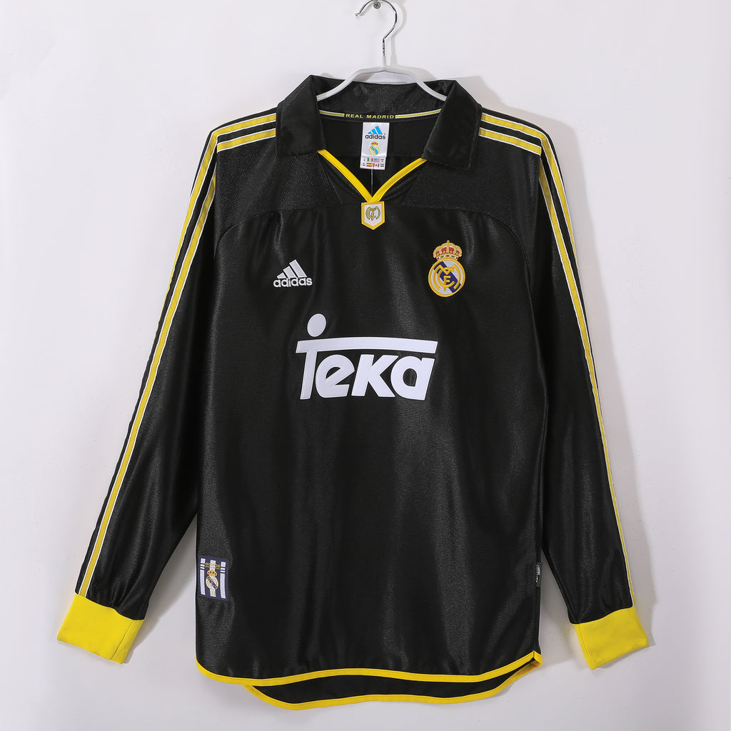 Maillot retro real madrid noir manches longues 1999/00