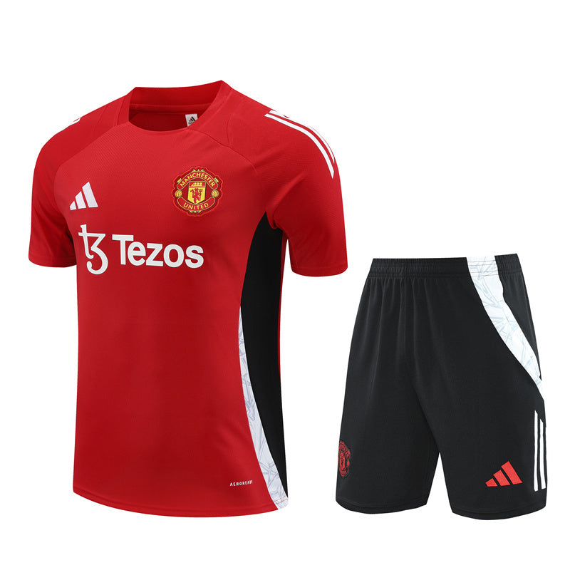 Ensemble d'entrainement manchester united rouge 2024/25