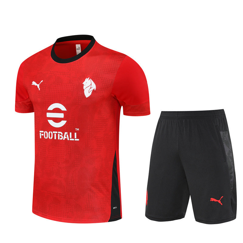 Ensemble d'entrainement ac milan rouge 25-26