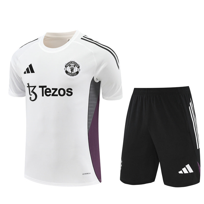 Ensemble d'entrainement manchester united blanc 25-26