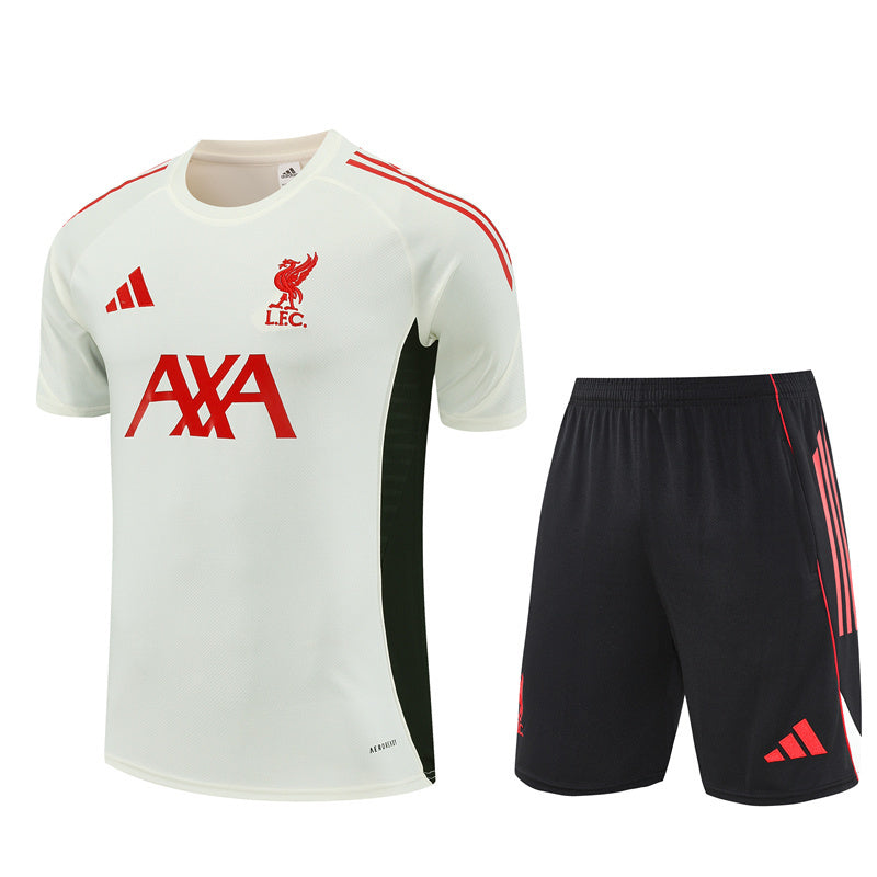 Ensemble d'entrainement Liverpool blanc 25-26