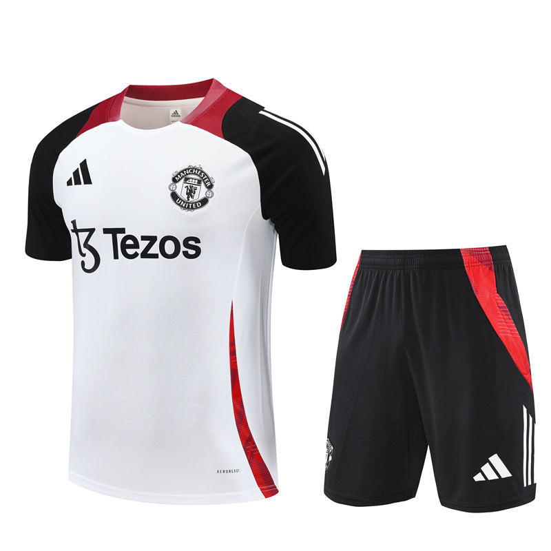 Ensemble d'entrainement manchester united blanc 2024/25